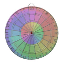 Bunter Dartboard-Spektrum-Regenbogen-Pastell