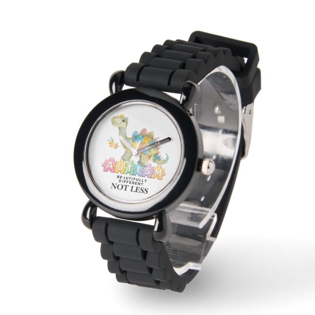 Bunter Dinosaurier | Autismus-Bewusstsein  Armbanduhr (Winkel)