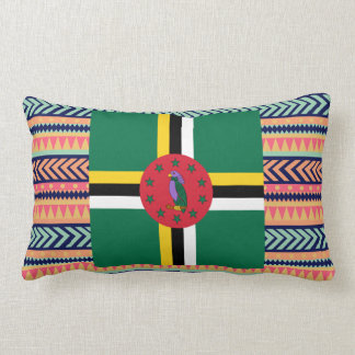 Bunter Dominica-Flaggen-Kasten Lendenkissen