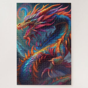 Bunter Drache-Jigsaw-Puzzle