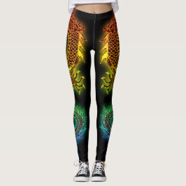 Bunter Drache Leggings