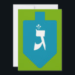 Bunter Dreidel w. Hebrew Letter Gimmel Hanukkah<br><div class="desc">Helles, aquamarines Dreiel auf grünem Hintergrund mit dem hebräischen Brief, der für die Feiern des jüdischen Urlaubs von Hanukkah geplagt wird. Traditionell spielen während des Aufenthalts von Chanukah Kinder (und oft Erwachsene) ein sicheres Spiel mit einem dreidel (oder sevivon in modernem Hebräisch). An den vier Wänden befinden sich die hebräischen...</div>