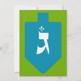 Bunter Dreidel w. Hebrew Letter Gimmel Hanukkah