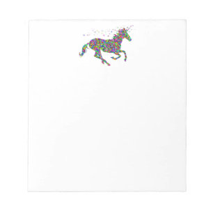 Bunter Einhorn Notizblock
