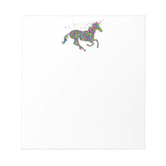 Bunter Einhorn Notizblock