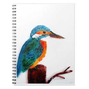 Bunter Eisvogel-Vogel Notizblock