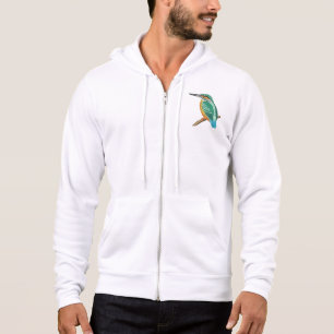 Bunter Eisvogel Vogel Stickereidesign Hoodie