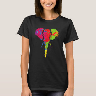 Bunter Elefant Autismus-Bewusstsein Wildnis Afrika T-Shirt