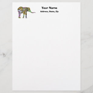 Bunter Elefant Briefkopf