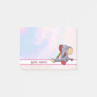 bunter Elefant Klebezettel