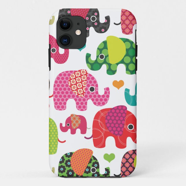 Bunter Elefant scherzt Muster iphone Fall iPhone Case-Mate iPhone Hülle (Rückseite)