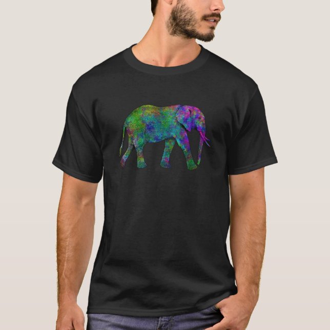 Bunter Elefant T-Shirt (Vorderseite)