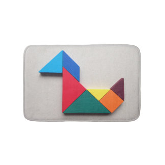 Bunter Ente Tangram Badematte