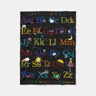 Bunter Entwurf ABCs 123 Fleecedecke