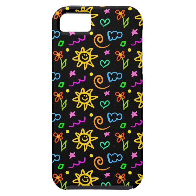 Bunter Entwurf des Hintergrundes für Kinder Case-Mate iPhone Hülle (Rückseite)