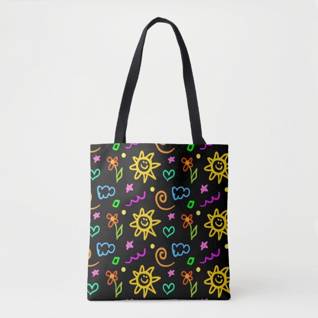 Bunter Entwurf des Hintergrundes für Kinder Tasche (Vorderseite)