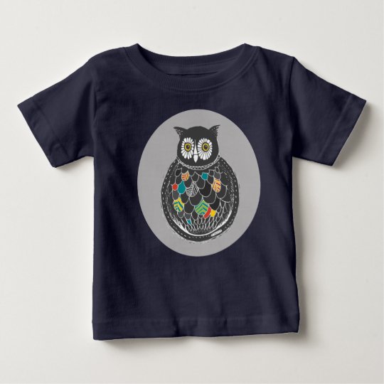 Bunter Eulen-Entwurf Baby T-shirt