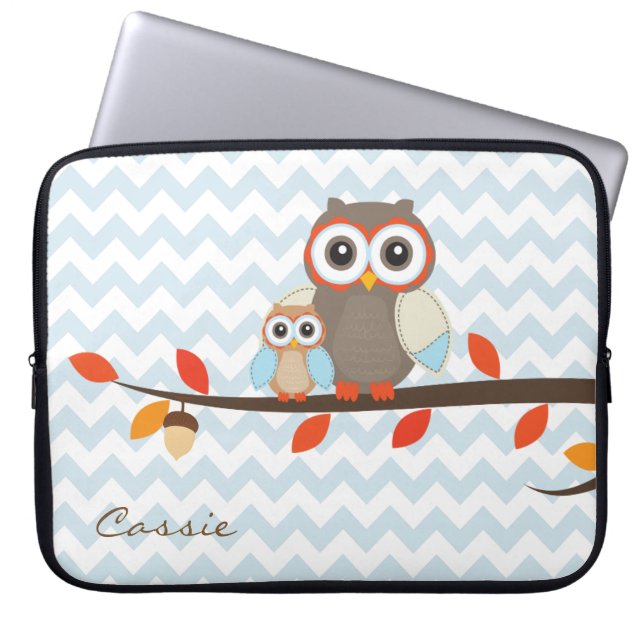 Bunter Eulen-Laptop-Kasten Laptopschutzhülle (Vorderseite)
