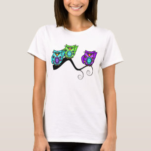 Bunter Eulen-T - Shirt