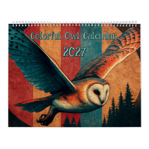 Bunter Eulenkalender 2027 Kalender