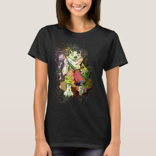 Bunter Farbklecks-Katze-Banjo-Spieler T-Shirt