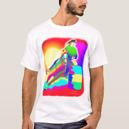 Bunter Fass-Rennläufer T-Shirt