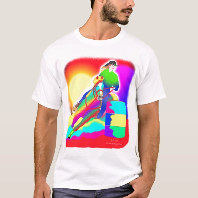 Bunter Fass-Rennläufer T-Shirt (Vorderseite)