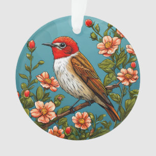 Bunter Fliegenschnäpper Vogel Ornament