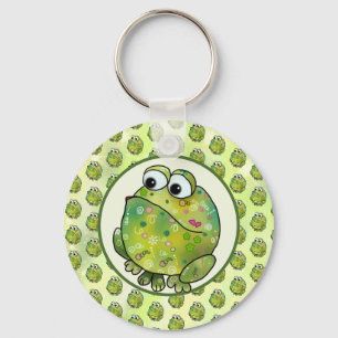 Bunter Frosch  Postkarte Schlüsselanhänger