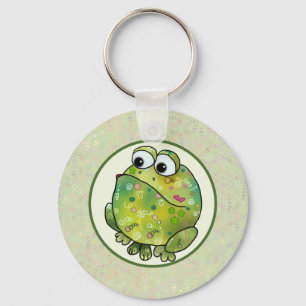 Bunter Frosch Postkarte Schlüsselanhänger
