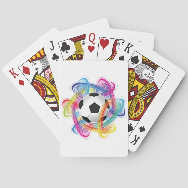 Bunter Fußball-Spielkarten Spielkarten (Rückseite)