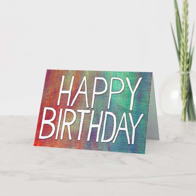 Bunter Geburtstag (kundengerecht) Karte (Vorderseite)