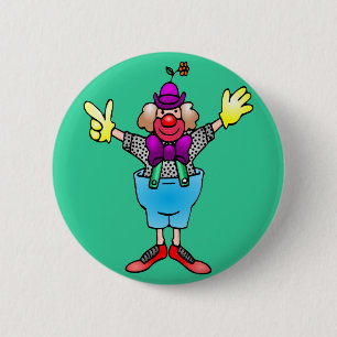 Bunter glücklicher Clown Button