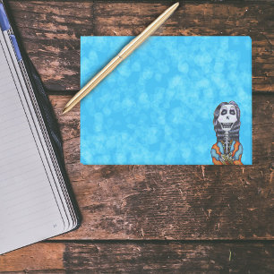 Bunter Glückstag des toten Skeletts Post-it Klebezettel