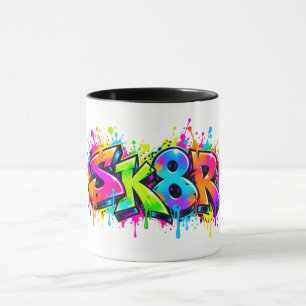 Bunter Graffiti-Skater-Cool-Becher Sk8r Tasse