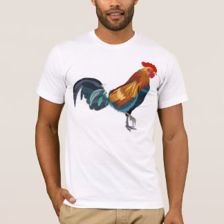 Bunter Hahn in der Papierschnittart T-Shirt