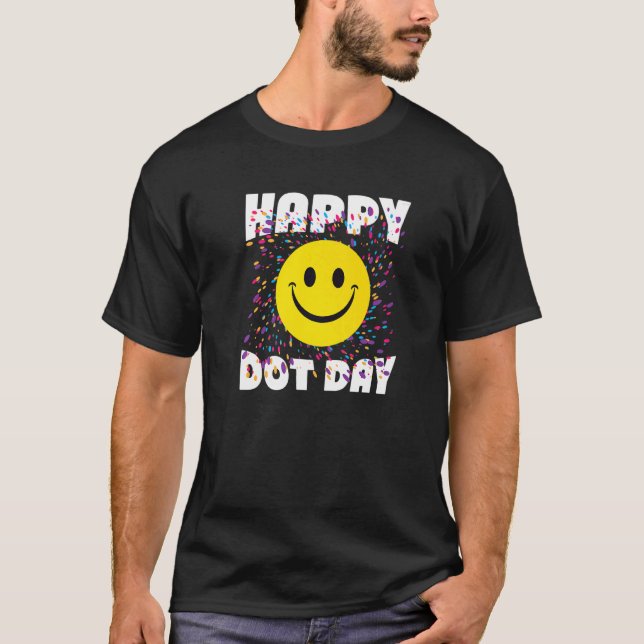 Bunter Happy Dot Day Fun Polka Dot T-Shirt (Vorderseite)