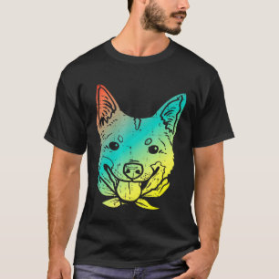 Bunter Heeler Cool Blau Rot Australian Cattle Hund T-Shirt