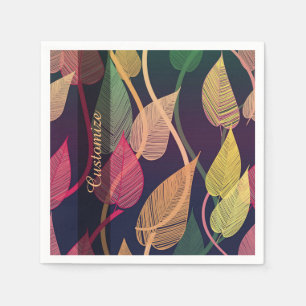 Bunter Herbst verlässt Muster-Servietten Serviette