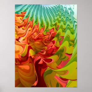 Bunter Herbstbaum Poster