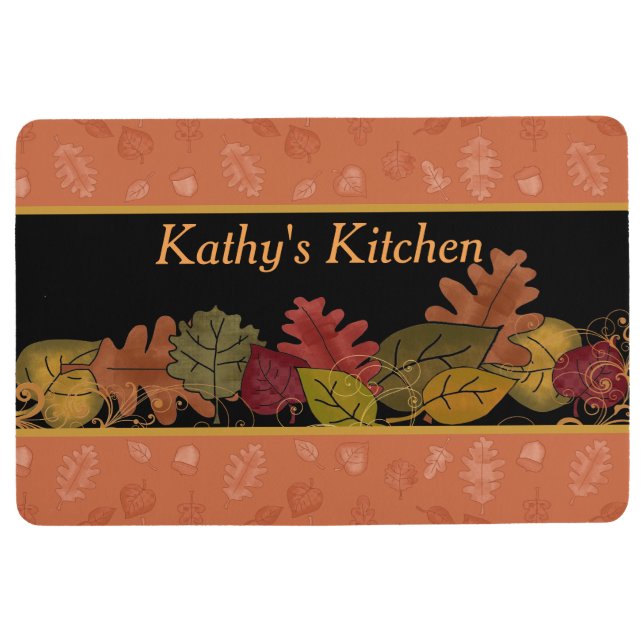 Bunter Herbstlaub-kundenspezifische Boden-Matte Bodenmatte (Vorderseite)