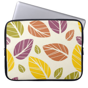 Bunter Herbstlaub-lila kastanienbraunes gelbes Laptopschutzhülle