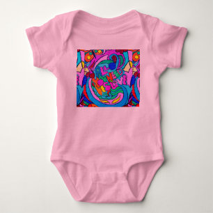 bunter hippie-ähnlicher Liebebaby-Strampler Baby Strampler