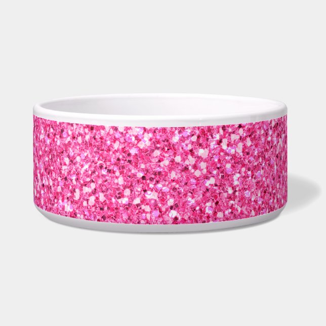 Bunter Hochzeits-Jahrestags-Rosa-Glitzer Napf (Vorderseite)