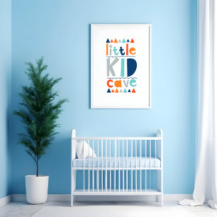 Bunter Höhlen-Typografie für kleine Kinder Poster