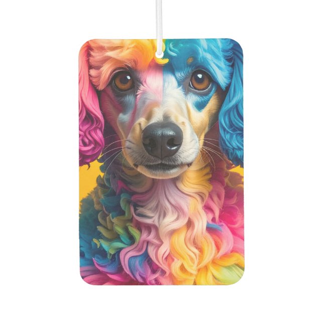 Bunter Hund Autolufterfrischer (Vorderseite)
