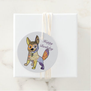 Bunter Hund Geschenkanhänger