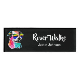 Bunter Hund Haustier-Profi Namenschild