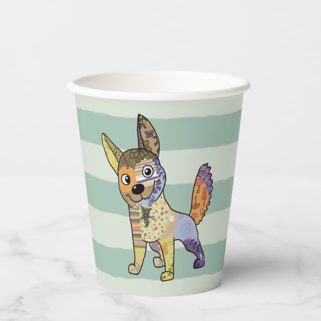 Bunter Hund,   pappbecher (Vorderseite)