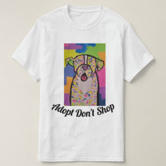 Bunter Hundeentwurf auf dem T - Shirt der Männer